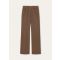 Loro Piana - Buddy Trousers Linen Natte' A, Woman, Dark Licorice Melange, Size: 40