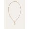 Loro Piana - Linen Flower Bud Necklace Brass, Woman, Whisper White/Jewel Sun Gold, Size: NR