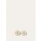 Loro Piana - Blooming Linen Flower Earrings Brass/enamel, Woman, Whisper White/Jewel Sun Gold, Size: NR