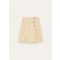 Loro Piana - Aida Skirt Tailoring Silk Chevron, Woman, Milk Amber, Size: 46