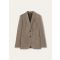 Loro Piana - Eleanor Sb Jacket Linen Jaspe' Chevron, Woman, Cherry Wine/Clear Oyster/Watercress, Size: 40