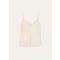 Loro Piana - Katerina Embroidered Top Dressy Satin, Woman, Ivory Glow, Size: 38