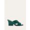 Loro Piana - Vera Heeled Mule H80 Glazed Calf, Woman, Mapo Green, Size: 35