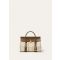 Loro Piana - Loom L25 Belt Linen Jacq/rounded Leather, Woman, Tartan/Salty Capers/Sun Gold, Size: NR