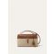 Loro Piana - Extra Bag L27 Fancy Shantung Rounded Leather, Woman, Flax Brown/Mole/Sun Gold, Size: NR