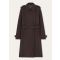Loro Piana - Kerril Db Coat Wool Tweed, Woman, Cocoa Truffle Melange, Size: 40
