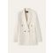 Loro Piana - Genny Db Jacket Summer Linen Crepe Natte', Woman, White, Size: 36