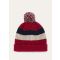 Loro Piana - Rocky Mountains Beanie Cash Gg 3, Man, Red Base Navy Beige, Size: L
