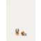 Loro Piana - Bale Wiggle Double Hoop Earrings, Woman, Sun Gold Antique/Jewel Antique Silver, Size: NR