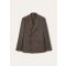 Loro Piana - International Peak Db Suit Melange Grisaille, Man, Dried Leaves Melange, Size: 54
