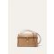 Loro Piana - Extra Bag L27 Contrast Binding Saddle Leather, Woman, Cream Bignet/Mole/Sun Gold, Size: NR