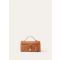 Loro Piana - Extra Bag L23 Ostrich Saddle Finish, Woman, Cognac/Sun Gold, Size: NR