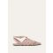 Loro Piana - Silene Flat Sandal Smooth Nubuck Calf, Woman, Pineapple Rose, Size: 38