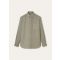 Loro Piana - Elia Button Down Shirt Ginestra Soft Herringbone, Man, Green Herringbone, Size: 43