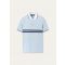 Loro Piana - Polo Rc Replica Technical Pique Stripes, Man, Sky Blue Fancy, Size: S