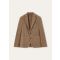 Loro Piana - Torino Notch Sb Jacket Jersey Wool Chevron, Man, Camel Chevron, Size: 46