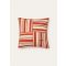 Loro Piana - Square Cushion Woven Stripe Intarsia Wool Cash, Piment Doux/Powder Rose, Size: NR