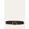 Loro Piana - Textured Inlay Waist Belt Satin Leather, Woman, Colour Pecora Nera/Sun Gold, Size: 90