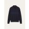 Loro Piana - St. Andrews Polo Sweater Cotton Gg 18, Man, Blue Navy/Ocean Waves, Size: 50