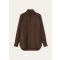 Loro Piana - Thea Cutaway Collar Shirt Tasmanian, Woman, Tawny Bark, Size: 40