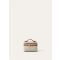 Loro Piana - Extra Pocket Charm Natural Canvas/rounded Leather, Woman, Natural/Caramel Sugar/Sun Gold, Size: NR