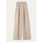 Loro Piana - Willow Trousers Cash Wool Linen Gg 7, Woman, Quinoa Cream Biancore, Size: 38