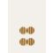 Loro Piana - Guardaroba Double Cufflinks Round Texture, Man, Antique Gold, Size: NR