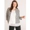 Bleiseri strukturoidusta jakardista - cremeweiß / schwarz - Gr. 44 - Goldner Fashion