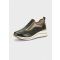 Sneakerit metallinhohtoisilla detaljeilla - tummanvihreä / ruskea / metalli - Gr. 41 - Goldner Fashion