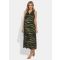 Vapaa-ajan mekko eläinkuosilla - khaki / musta / kuvioll. - Gr. 48 - Goldner Fashion