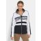 Raidallinen jerseytakki - valkoinen / musta - Gr. 44 - Goldner Fashion