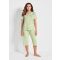 Pyjama - salvia / kuvioll. - Gr. 36/38 - Goldner Fashion