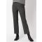 Vajaamittaiset (7/8) housut ”Jenny” laskoksilla - musta / valkoinen / meleerattu - Gr. 42 - Goldner Fashion