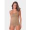 Alustoppi satiinikanttauksilla - camel - Gr. 40 - Goldner Fashion