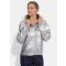 Hopeanhohtoinen pusakkatyylinen takki - hopea - Gr. 40 - Goldner Fashion