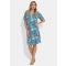Vapaa-ajan mekko mielikuvituksellisella eläinkuosilla - sininen / kuvioll. - Gr. 22 - Goldner Fashion