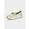 Muodikkaasti koristellut kävelykengät - beige / metalli - Gr. 41 - Goldner Fashion