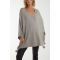 Faux Fur Tassled Diamante Poncho - ONE / TAUPE