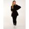 Ribbed Leggings & Cowl Neck Jumper Set - M/L / BLACK