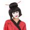 Naisten Musta Peruukki Geisha - Musta - Ainutlaatuinen Koko