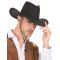 Aikuisten Musta Mokkapintainen Hattu Cowboy - Musta - Ainutlaatuinen Koko