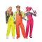Neontrio -naamiaisasusetti Ryhmälle - Värikäät - Ainutlaatuinen Koko
