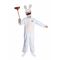 Rabbids-naamiaisasu Ja Naamari Lapselle - Harmaa, Valkoinen - 10-12 vuotta (130/140 cm)