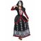 Naamiaisasu Mekko Pitkä Dia De Los Muertos Nainen - Musta - M