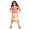 Deluxe Moana -asu Tytöille - Punainen - 7 - 8 vuotta (124 - 136 cm)