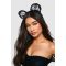 Oreilles De Chat En Dentelle - Halloween - Noir - Taille Unique, Noir