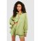 Ensemble Texturé Avec Chemise Oversize Et Short - Vert Olive - 38, Vert Olive