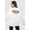 "Petite" - Sweat Imprimé À Slogan - Blanc Écru - S, Blanc Écru