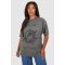 Grande Taille - T-Shirt À Imprimé Étoiles - Gris Anthracite - 46, Gris Anthracite