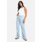 "Petite" - Jean Fendu Taille Haute - Bleu Clair - 36, Bleu Clair